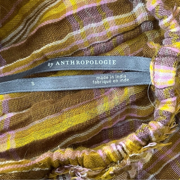 Size Small Tie Back Plaid Anthropologie Tunic Mini Dress - Picture 4 of 5